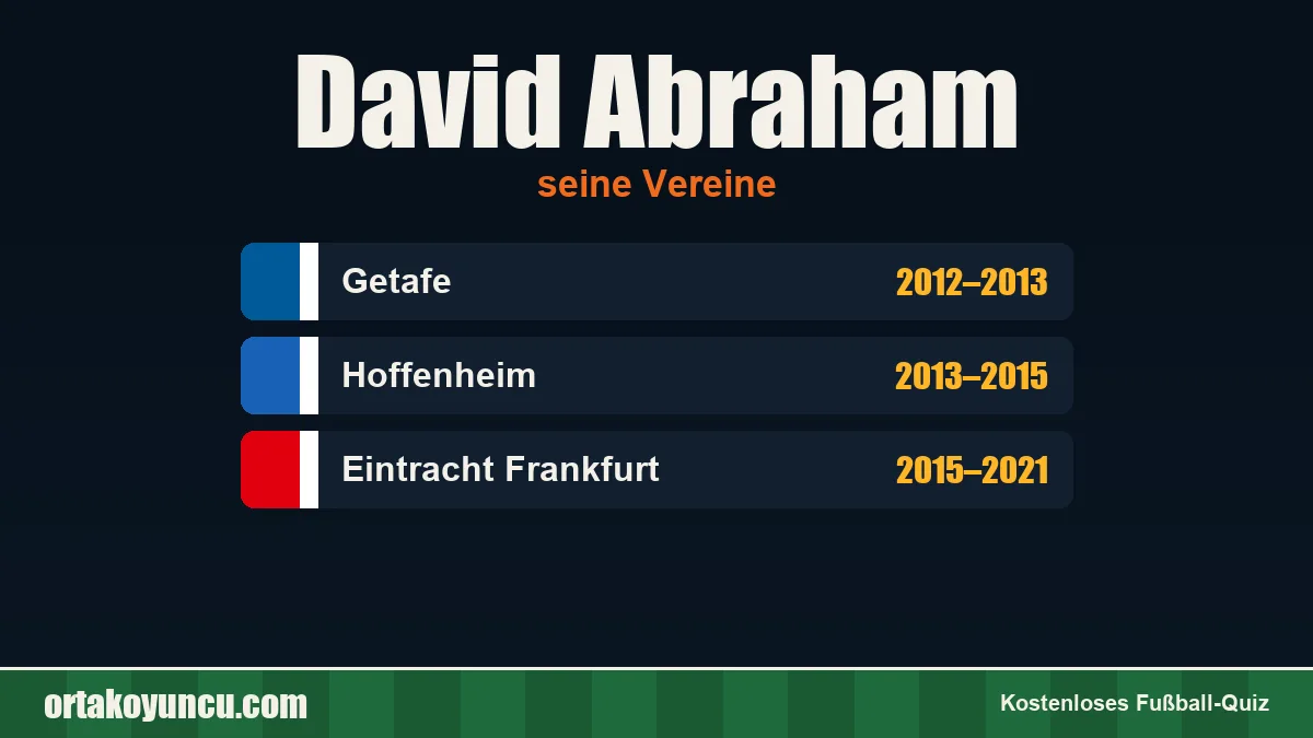 David Abraham: Vereine und Jahre