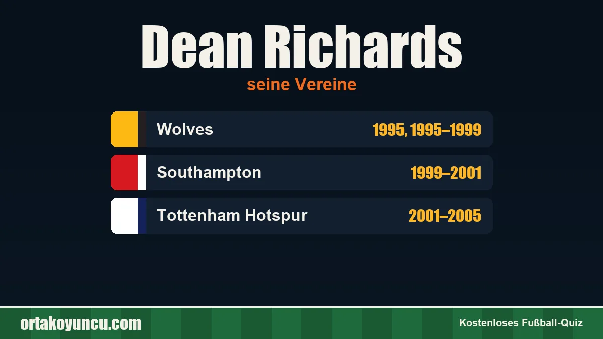 Dean Richards: Vereine und Jahre