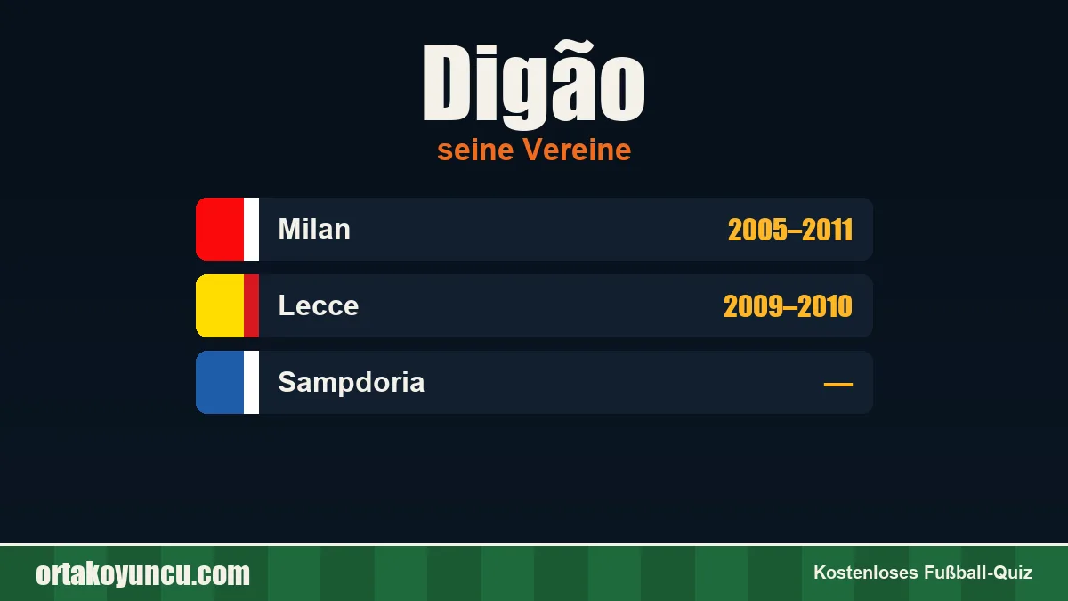 Digão: Vereine und Jahre