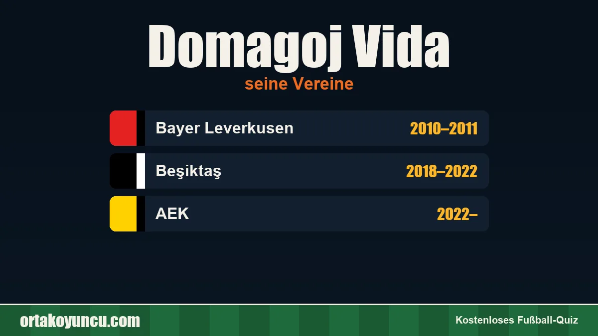 Domagoj Vida: Vereine und Jahre