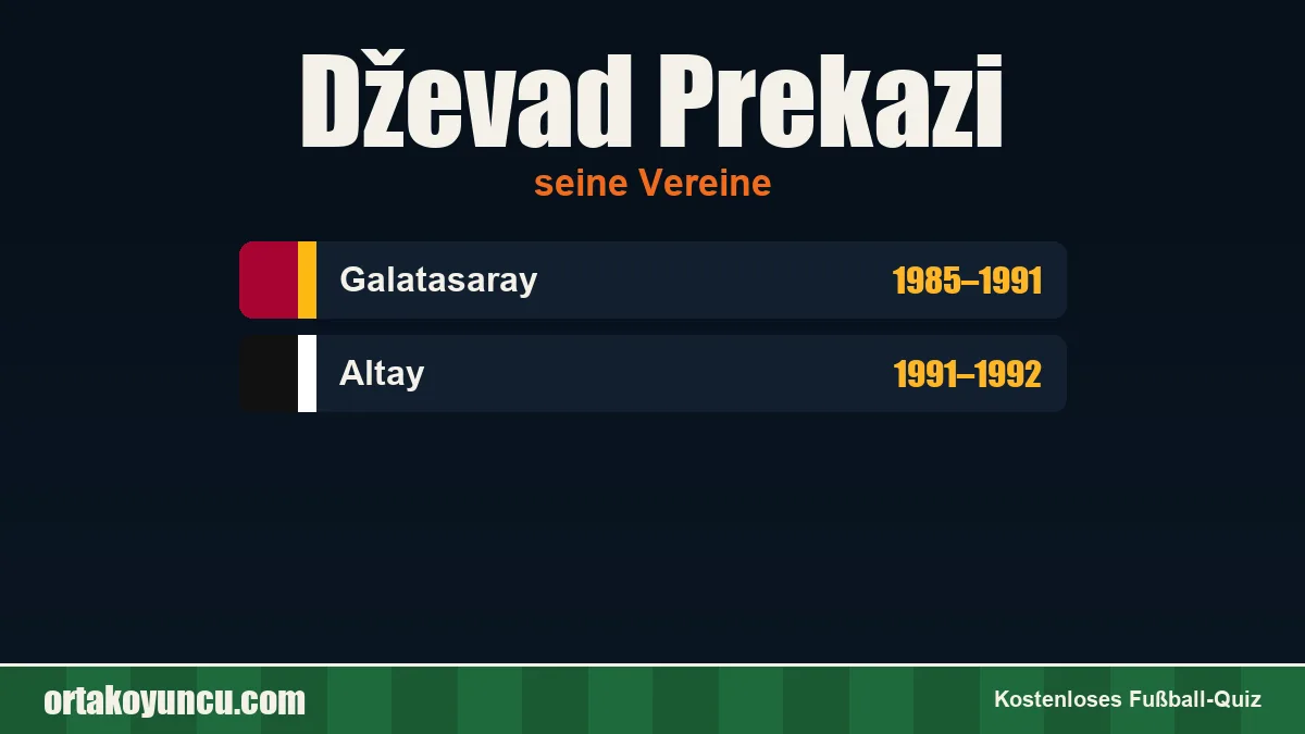 Dževad Prekazi: Vereine und Jahre