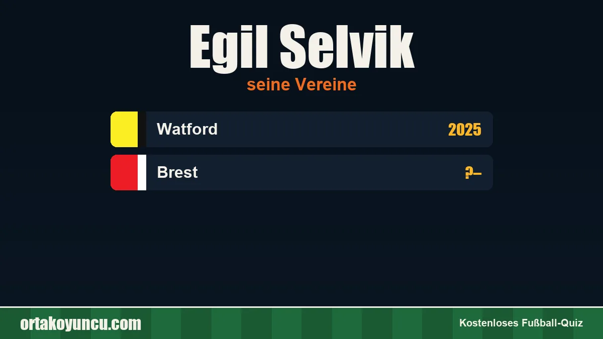 Egil Selvik: Vereine und Jahre