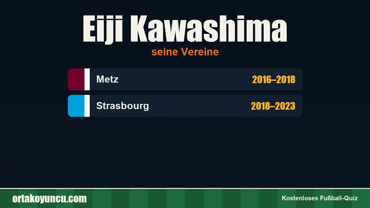 Eiji Kawashima: Vereine und Jahre