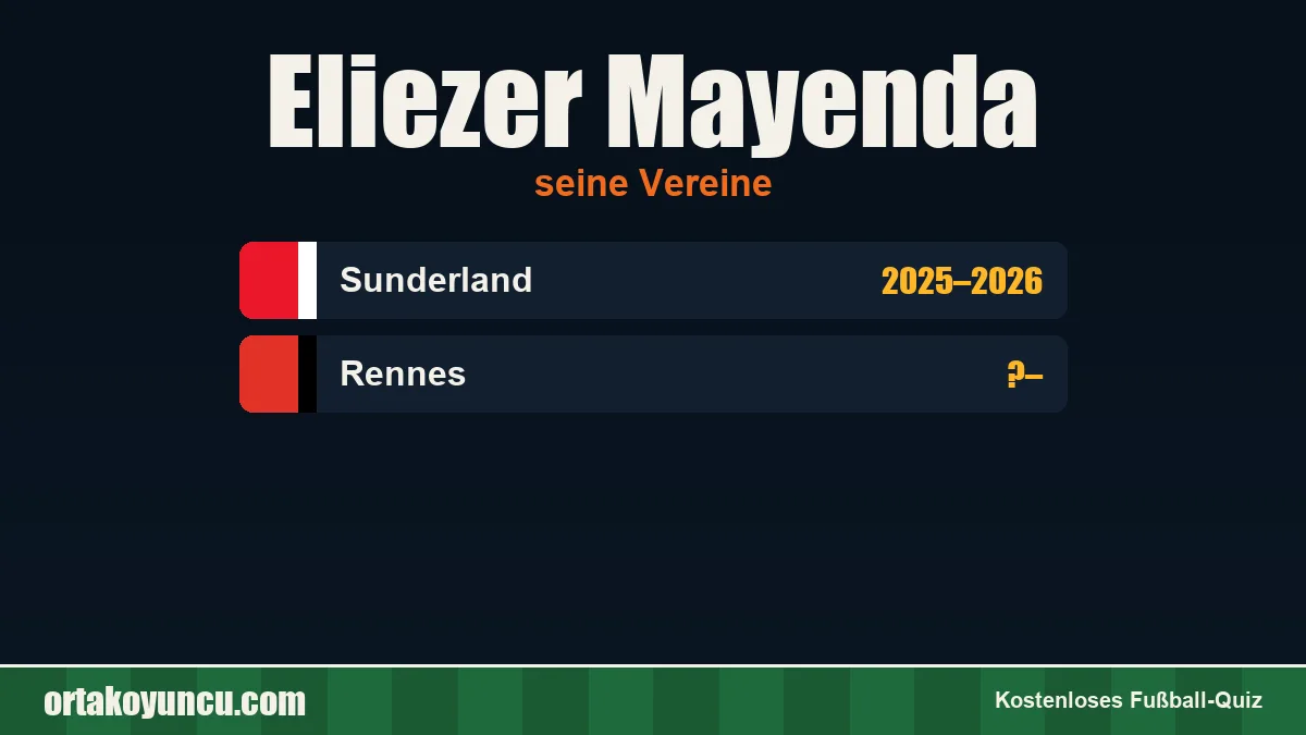 Eliezer Mayenda: Vereine und Jahre