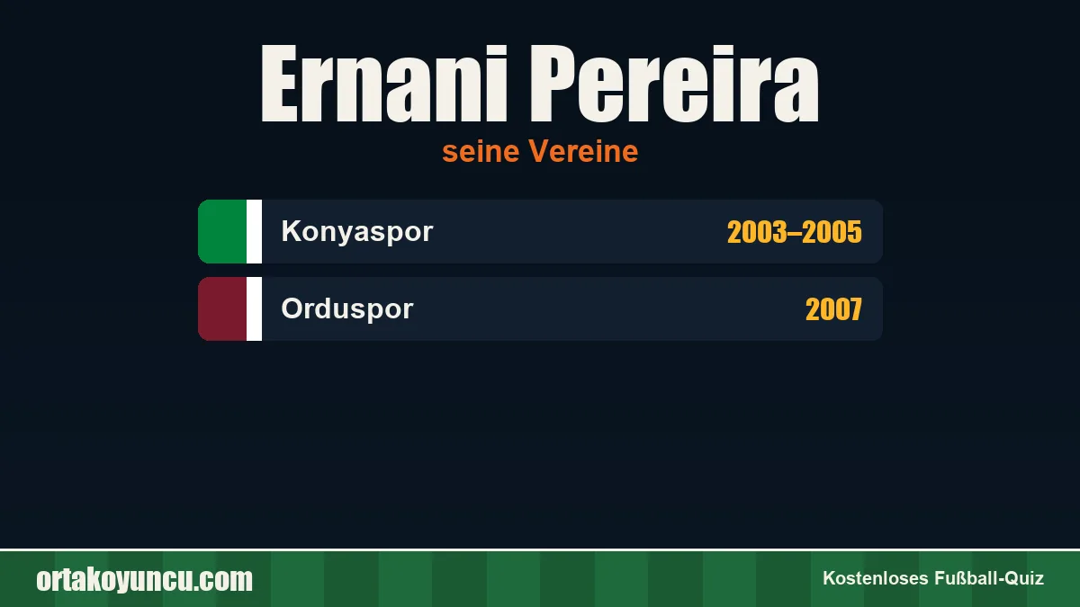 Ernani Pereira: Vereine und Jahre