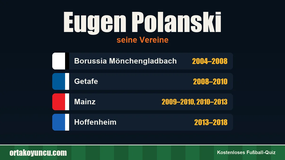 Eugen Polanski: Vereine und Jahre