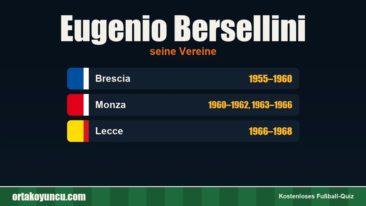 Eugenio Bersellini: Vereine und Jahre