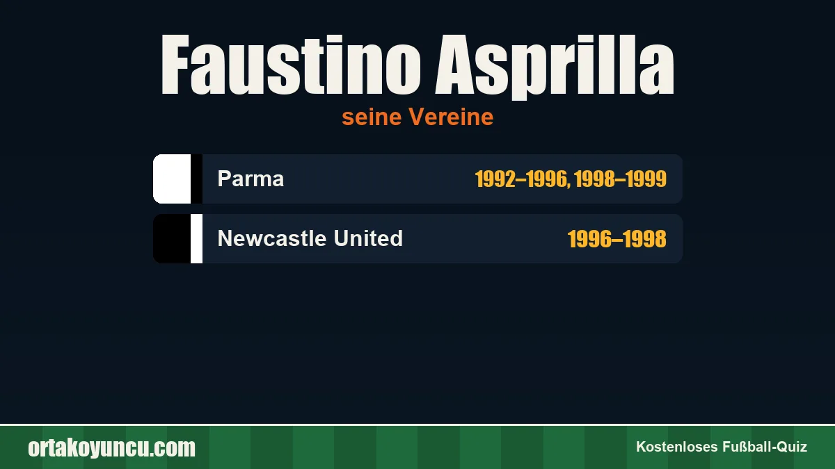 Faustino Asprilla: Vereine und Jahre
