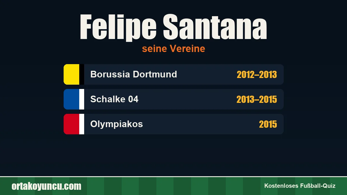 Felipe Santana: Vereine und Jahre