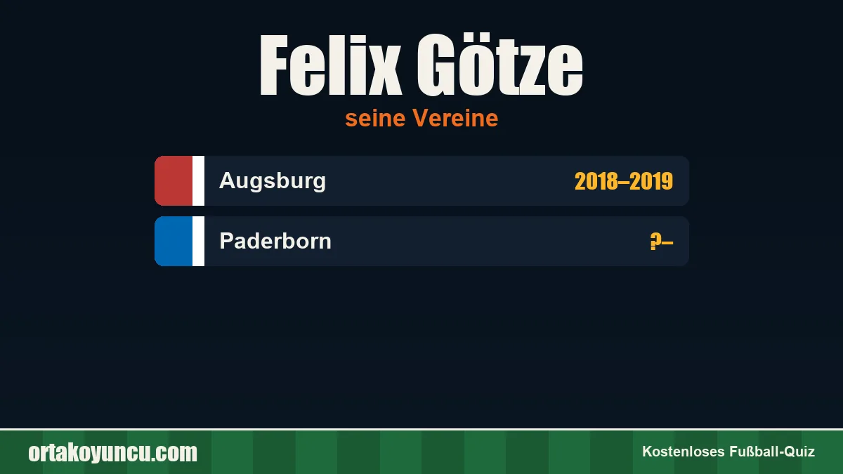 Felix Götze: Vereine und Jahre