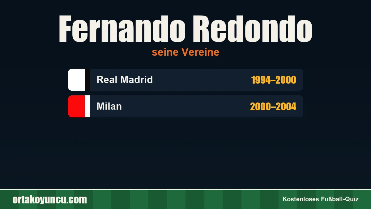 Fernando Redondo: Vereine und Jahre