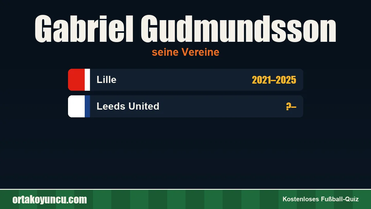 Gabriel Gudmundsson: Vereine und Jahre