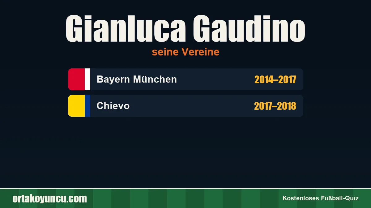 Gianluca Gaudino: Vereine und Jahre