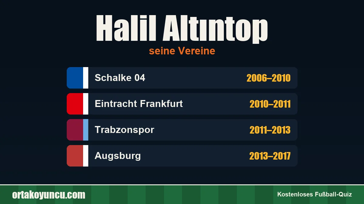 Halil Altıntop: Vereine und Jahre