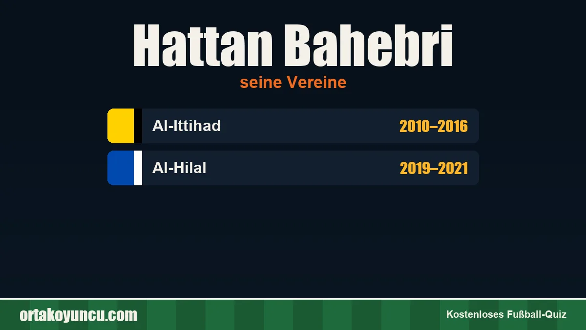 Hattan Bahebri: Vereine und Jahre