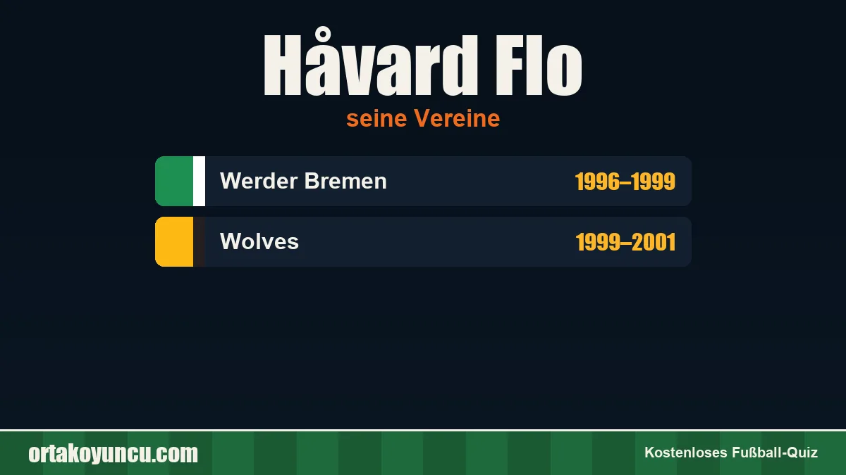 Håvard Flo: Vereine und Jahre
