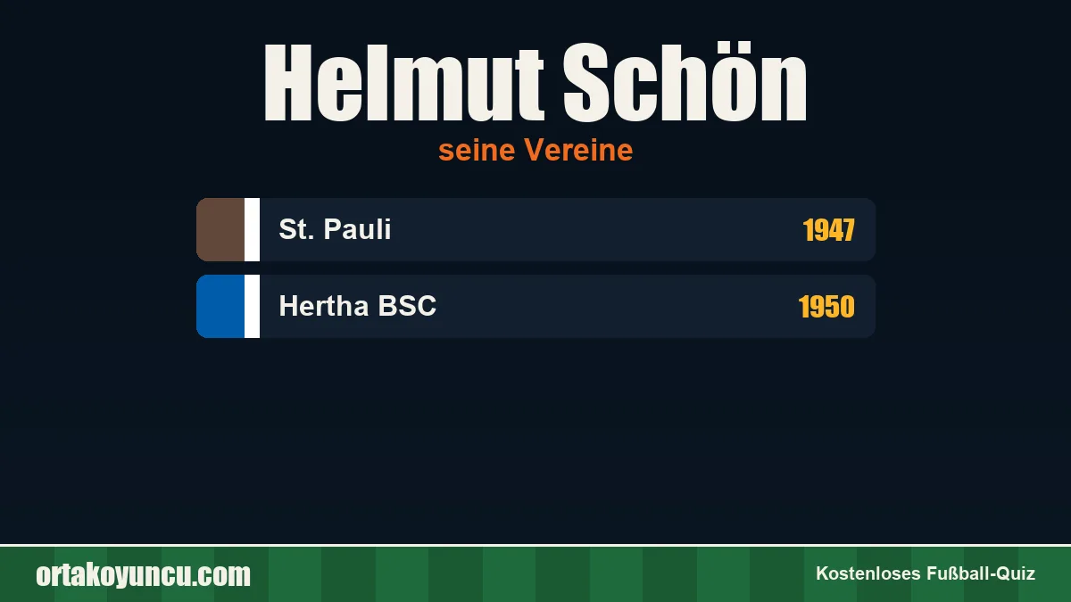 Helmut Schön: Vereine und Jahre