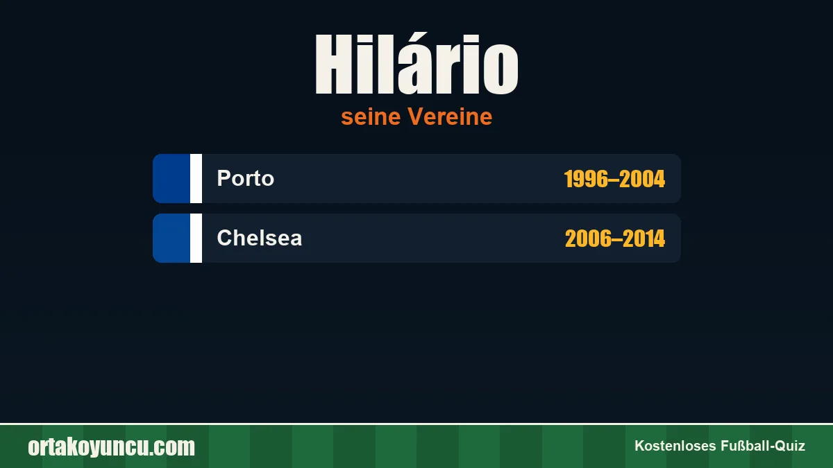 Hilário: Vereine und Jahre