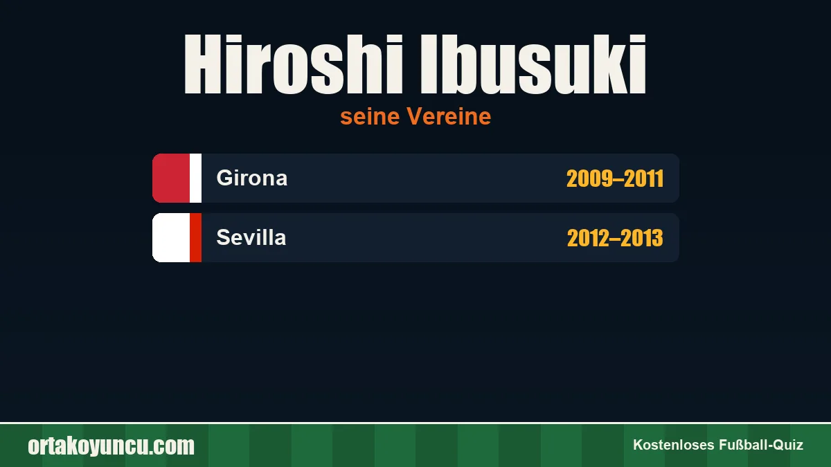 Hiroshi Ibusuki: Vereine und Jahre