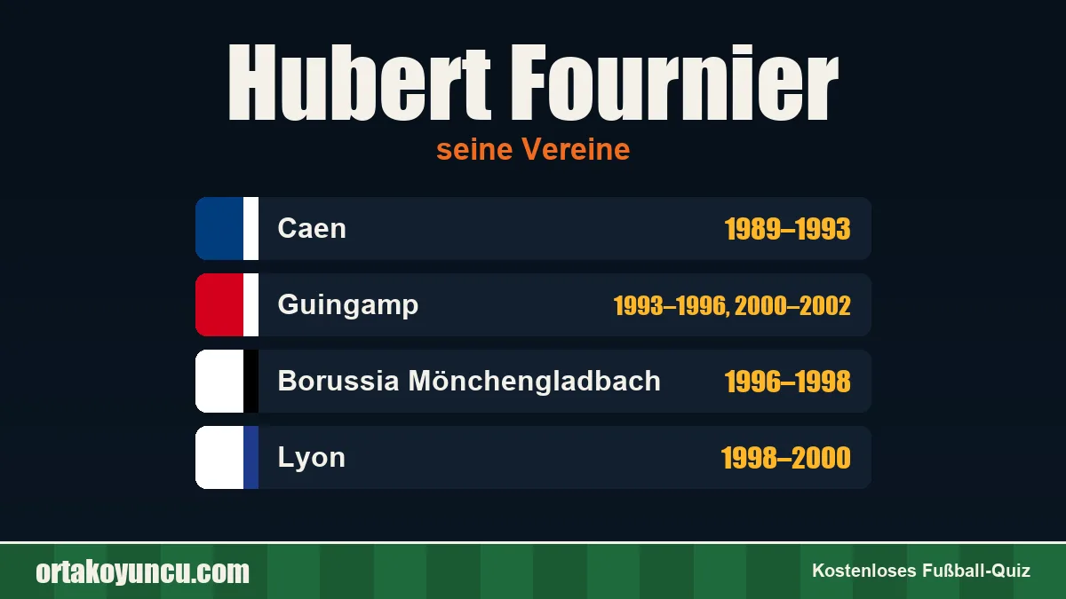Hubert Fournier: Vereine und Jahre