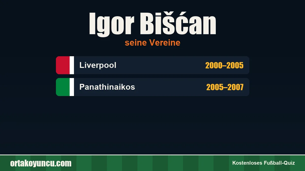 Igor Bišćan: Vereine und Jahre