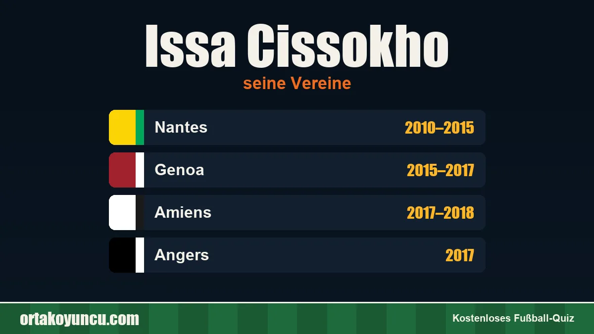 Issa Cissokho: Vereine und Jahre