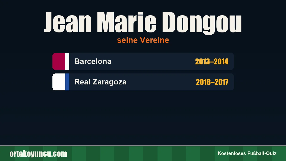 Jean Marie Dongou: Vereine und Jahre
