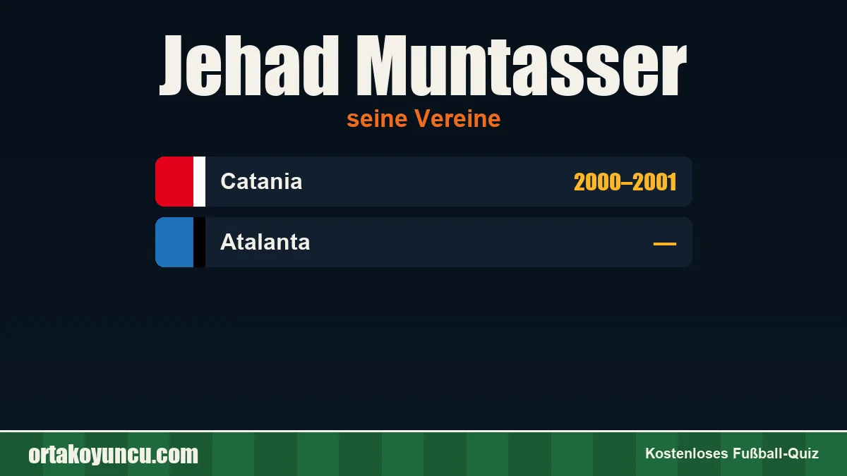 Jehad Muntasser: Vereine und Jahre