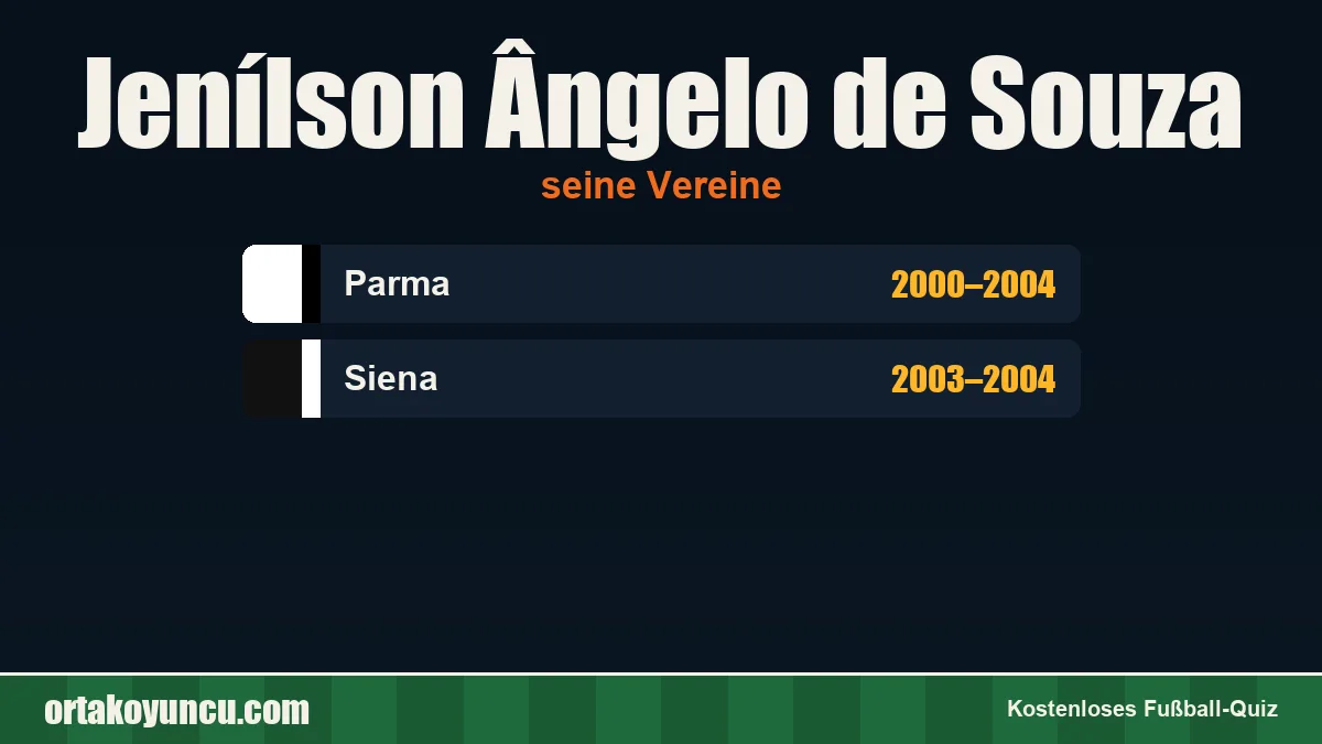 Jenílson Ângelo de Souza: Vereine und Jahre