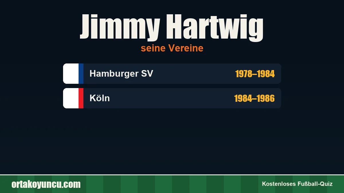 Jimmy Hartwig: Vereine und Jahre