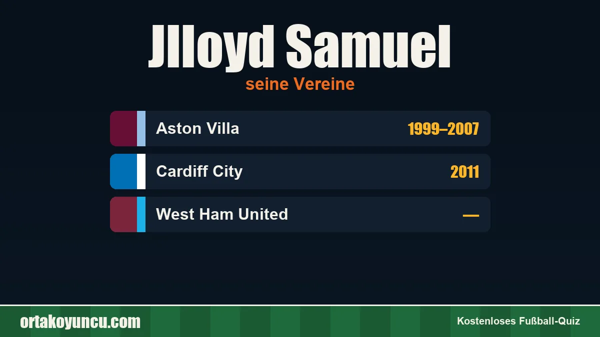 Jlloyd Samuel: Vereine und Jahre