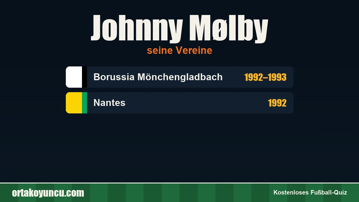 Johnny Mølby: Vereine und Jahre
