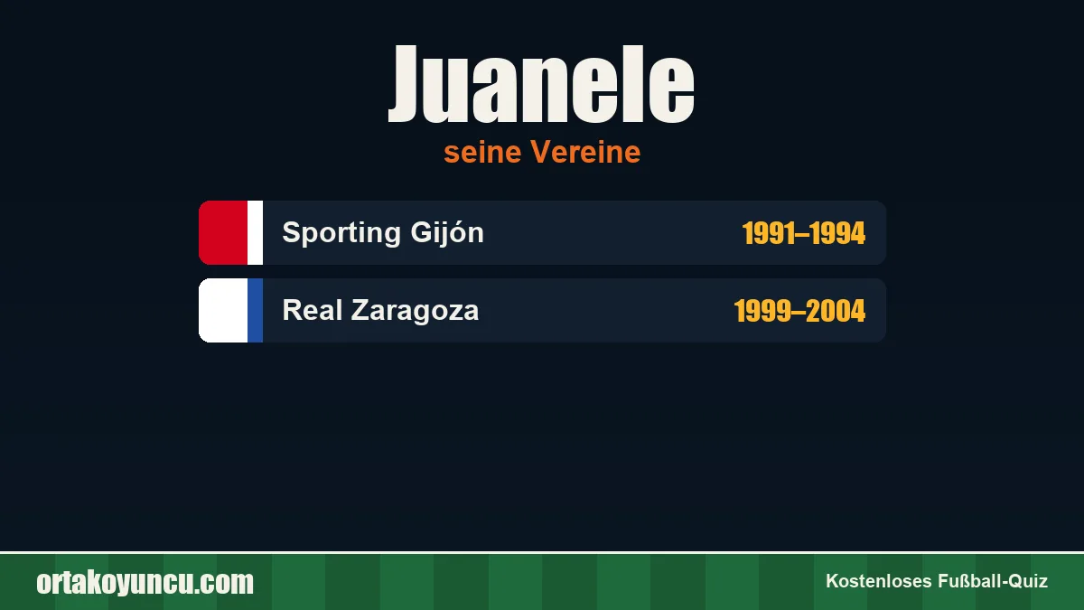 Juanele: Vereine und Jahre