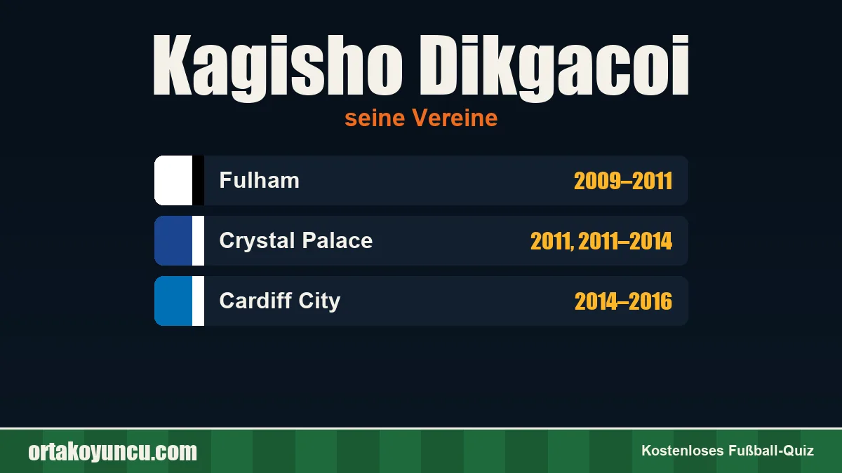 Kagisho Dikgacoi: Vereine und Jahre