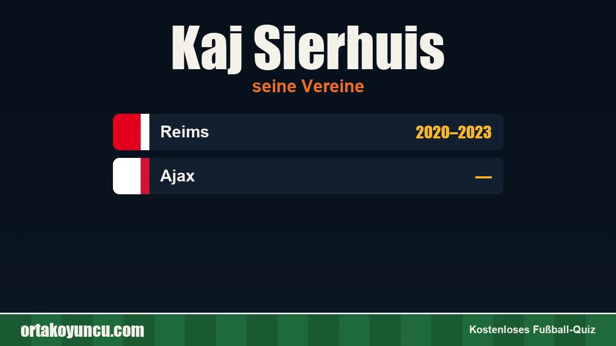 Kaj Sierhuis: Vereine und Jahre
