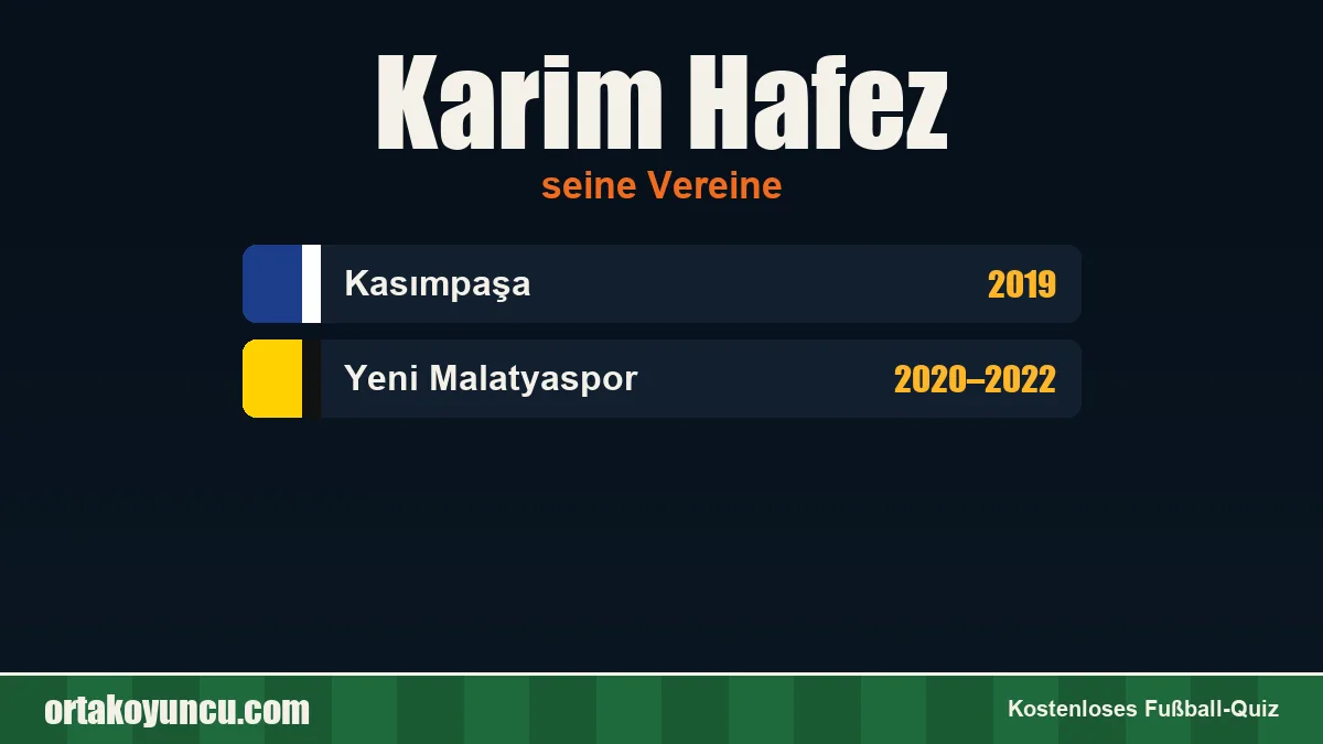 Karim Hafez: Vereine und Jahre