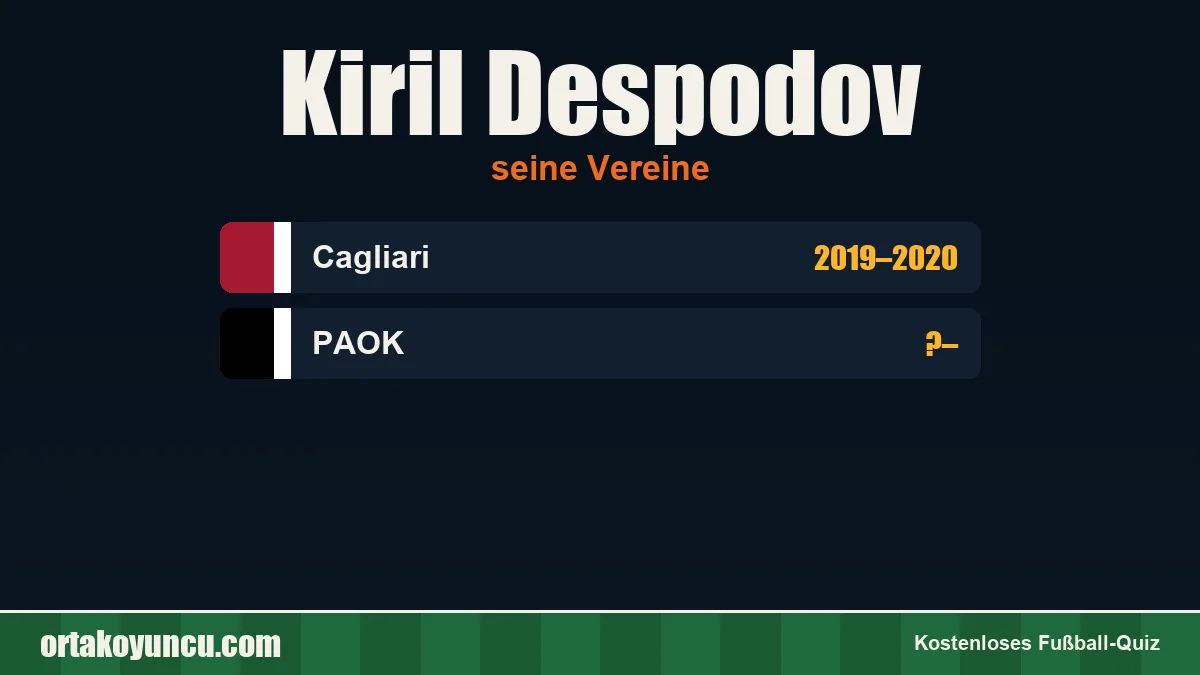 Kiril Despodov: Vereine und Jahre