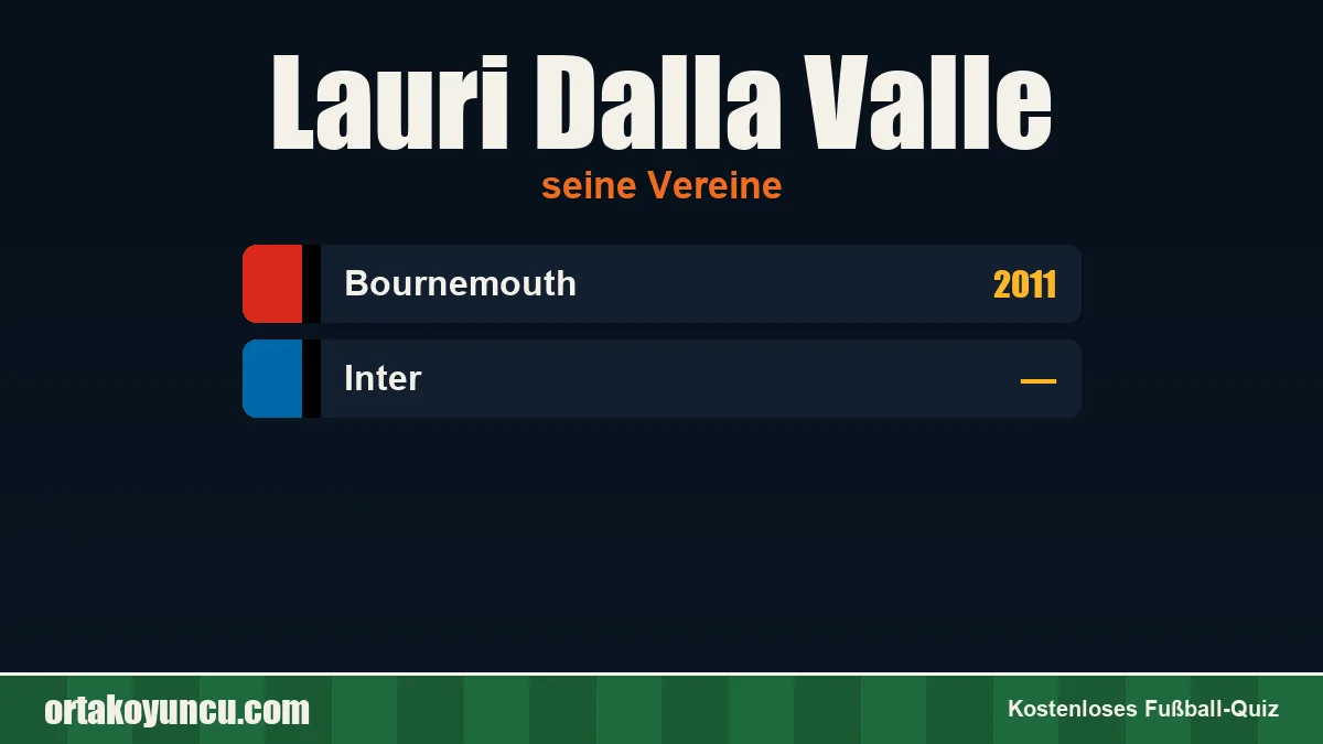 Lauri Dalla Valle: Vereine und Jahre