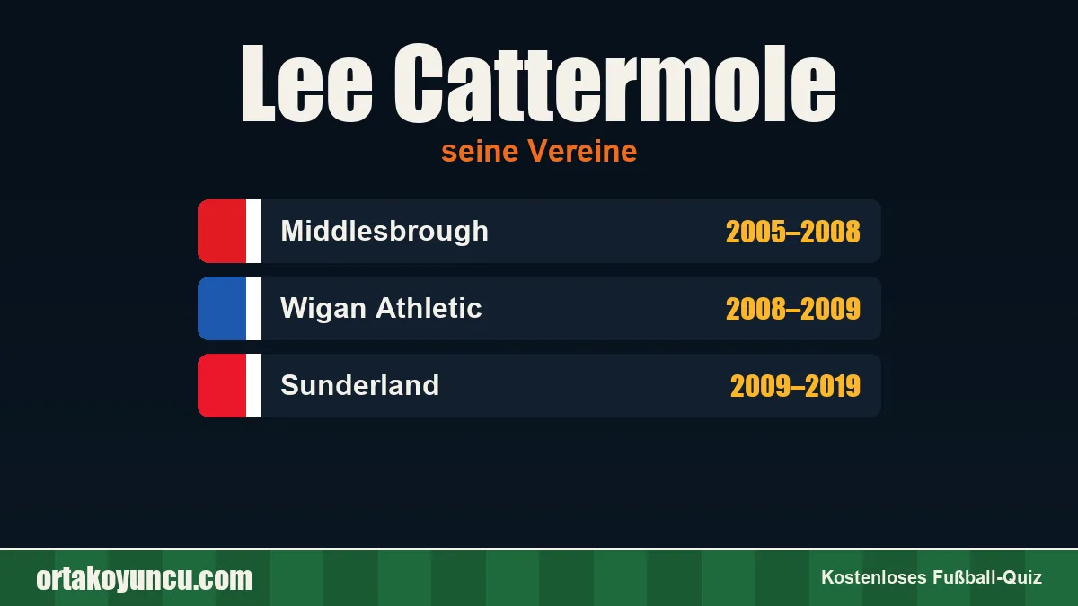 Lee Cattermole: Vereine und Jahre