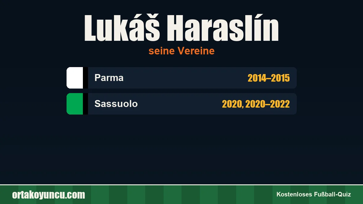 Lukáš Haraslín: Vereine und Jahre