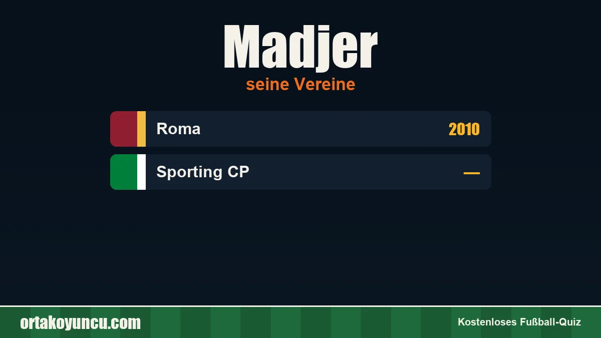 Madjer: Vereine und Jahre