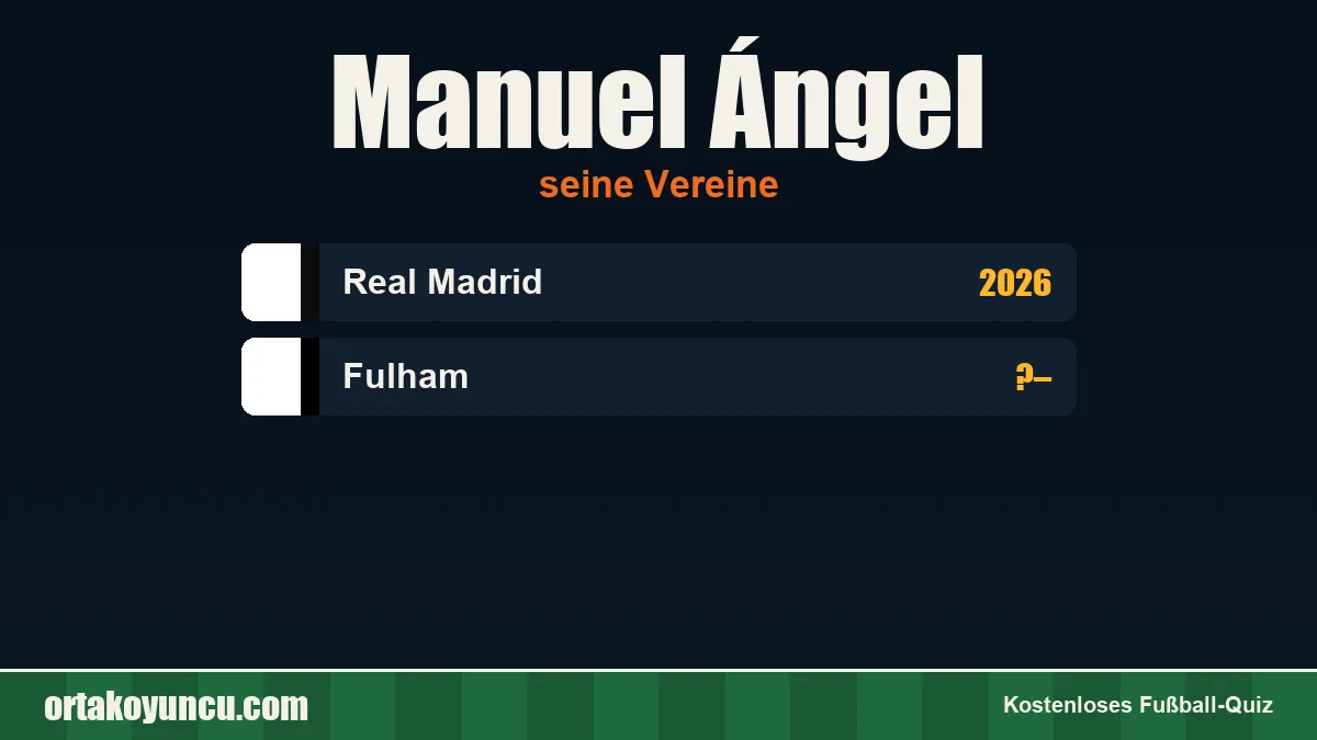Manuel Ángel: Vereine und Jahre