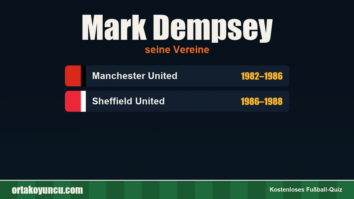 Mark Dempsey: Vereine und Jahre