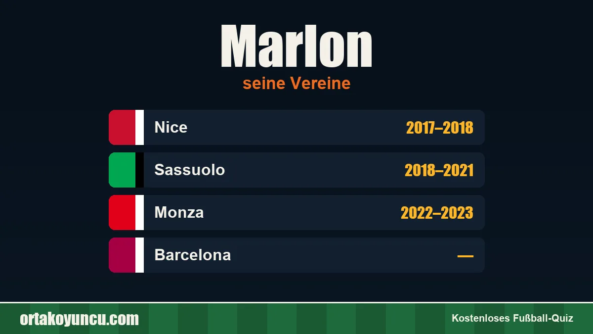 Marlon: Vereine und Jahre