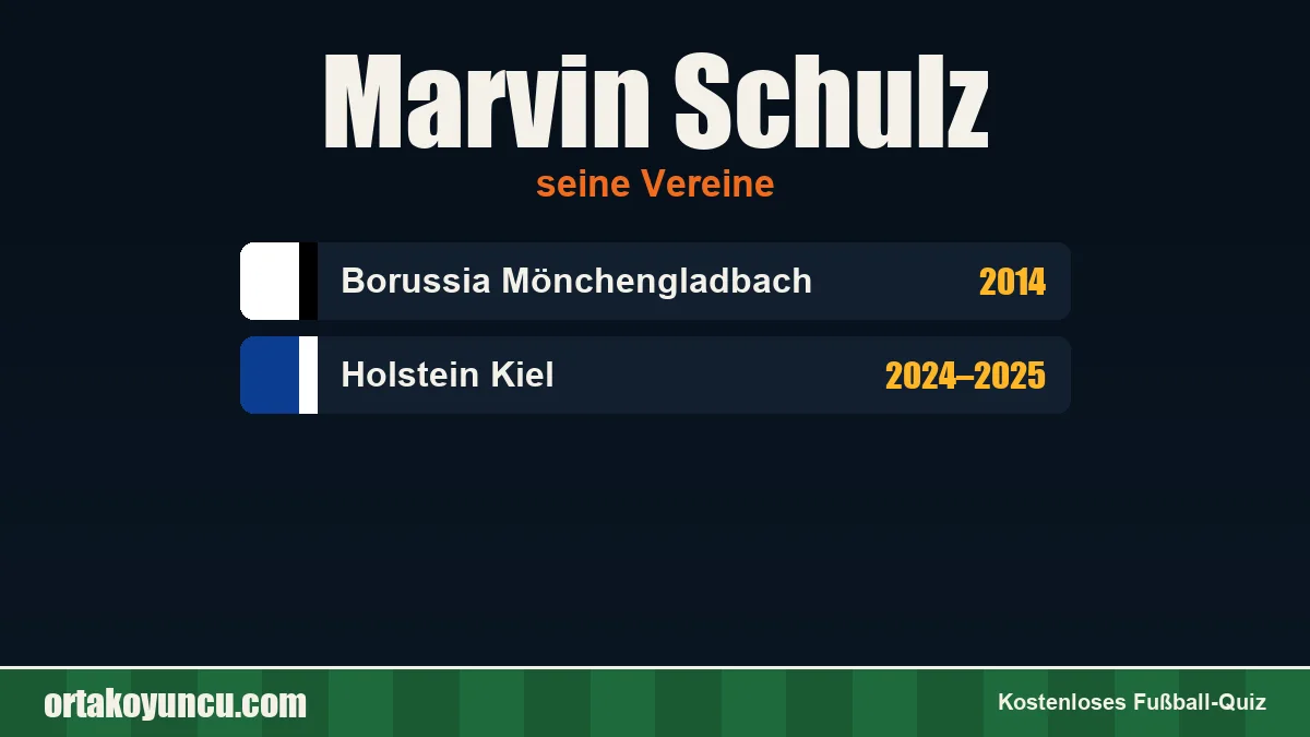 Marvin Schulz: Vereine und Jahre