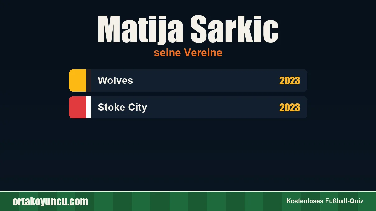 Matija Sarkic: Vereine und Jahre