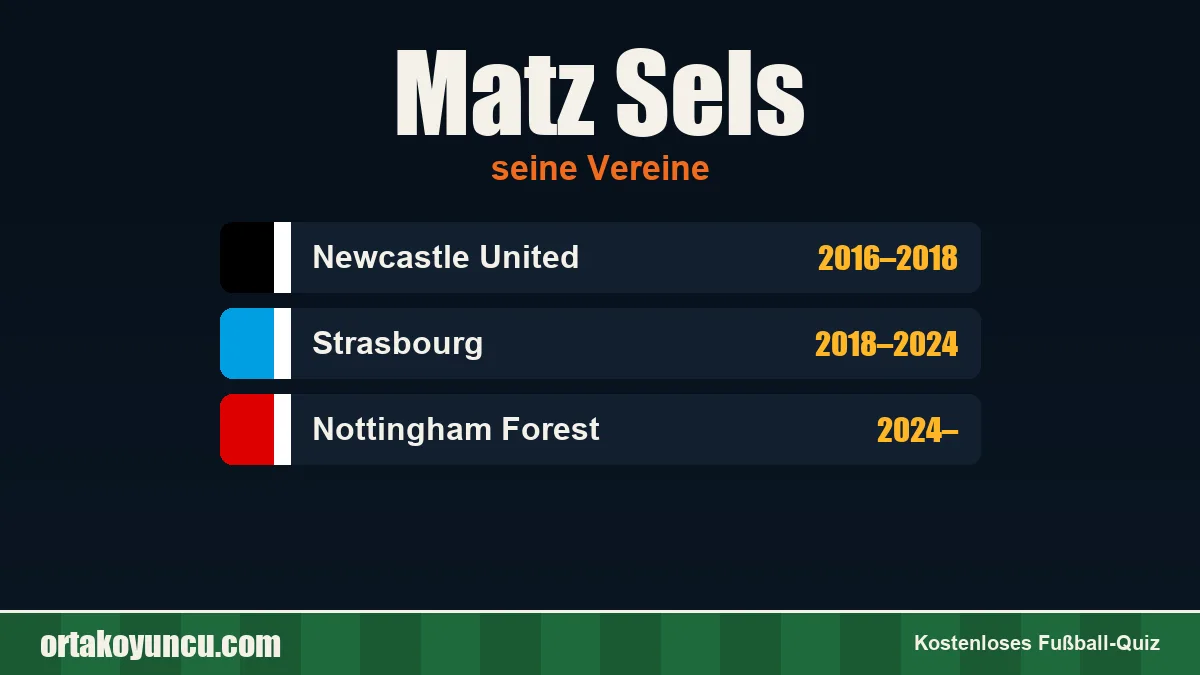 Matz Sels: Vereine und Jahre