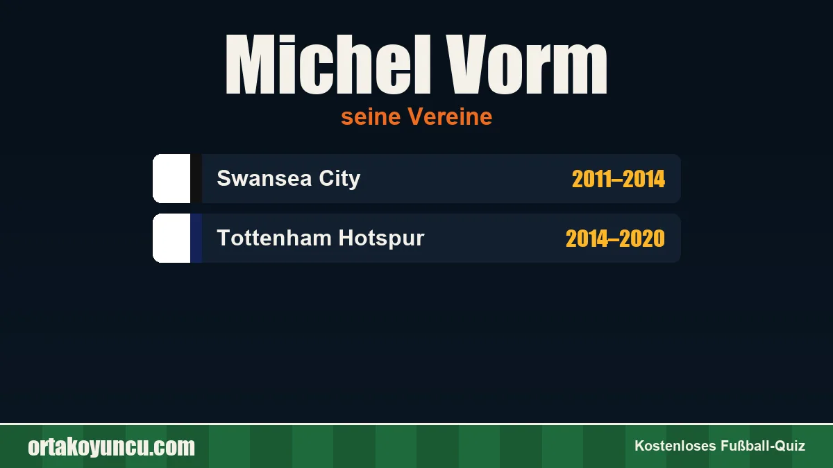 Michel Vorm: Vereine und Jahre