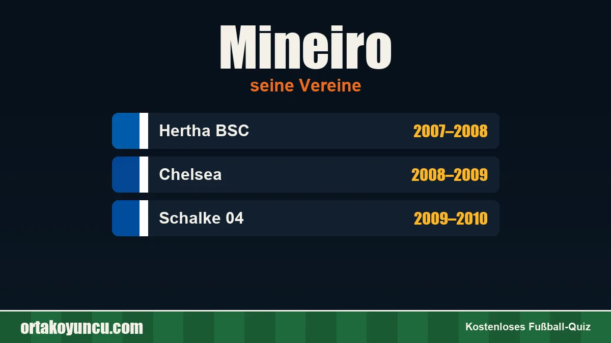 Mineiro: Vereine und Jahre