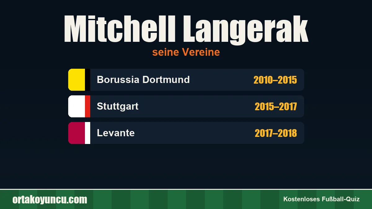 Mitchell Langerak: Vereine und Jahre